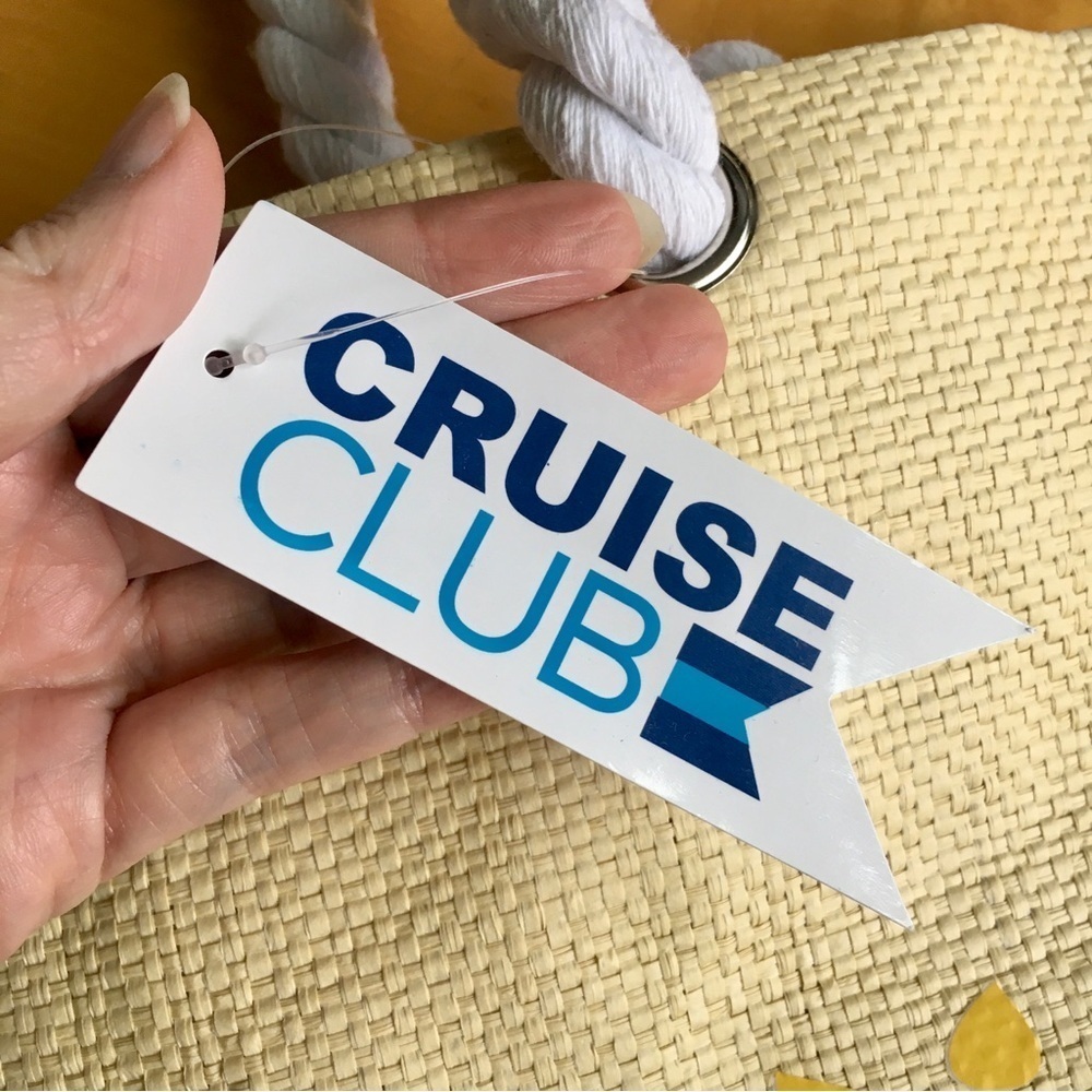 Cruise Club “Hello Sunshine” Straw Tote Bag, Rope Handles, Tan, Black, Yellow - Picture 9 of 16